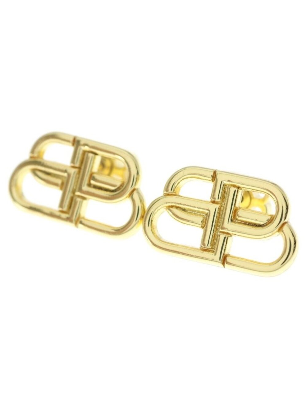 Balenciaga BB Logo Earrings Gold